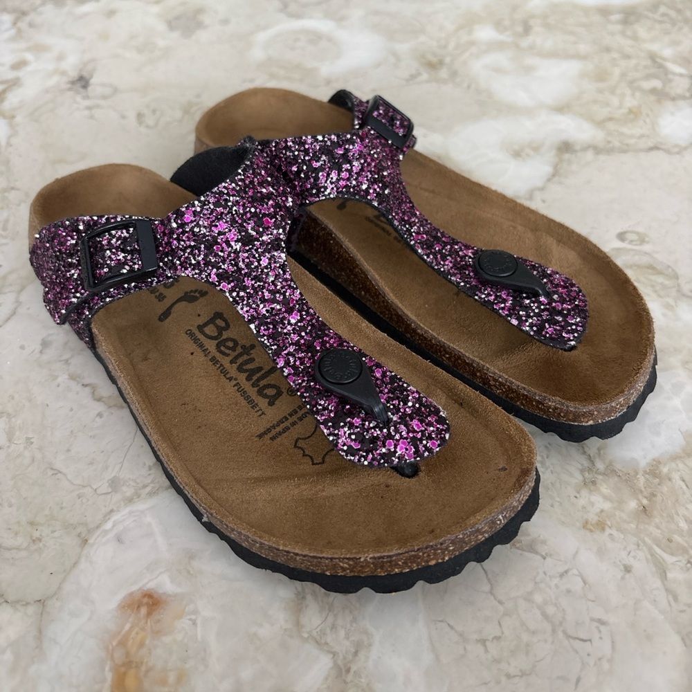Betula by Birkenstock Gizeh Sandals – Pink Glitter – Size 5 - Picture 2 of 13